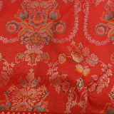Radiant Red Floral Weaver'S Kanjivaram Silk Saree With Traditional Swan Motifs