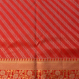 Radiant Red Floral Weaver'S Kanjivaram Silk Saree With Traditional Swan Motifs