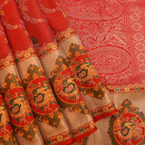 Regal Red Kanjivaram Silk Saree With Elaborate Floral Medallion Border