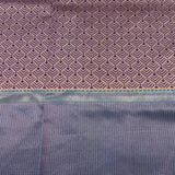 Orange Kanjivaram Silk Saree With Steel Blue Border And Multicolour Floral Weave