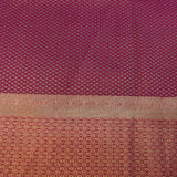 Magenta Kanjivaram Silk Saree With Gold Zari Elephant Motif Border