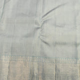 Elegant Pastel Peach & Blue Handwoven Kanjivaram Silk Saree With Intricate Floral Jaal