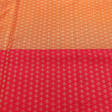 Mustard Gold Kanjivaram Silk Saree With Red Border And Multicolour Floral Medallion Weave