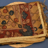 Beige Kalamkari Print Chanderi Saree With Sequin Border
