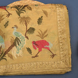 Elegant Beige Silk Blend Tissue Embroidered Saree
