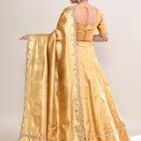 Golden Banarsi Silk Lehenga Set