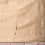 Beige Organza Saree With Woven Pinwheel Butti And Multicolour Floral Border