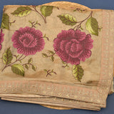 Gold Organza Tissue Designer Saree With Floral Embroidery