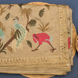 Elegant Beige Silk Blend Saree With All Over Traditional Prints