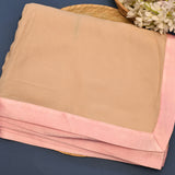 Beige Organza Designer Saree With Floral Embroidery