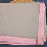 Elegant Grey Chiffon Georgette Saree With Floral Embroidery