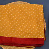 Yellow Georgette Printed Saree With Bandhani Design