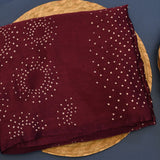 Elegant Traditional Brown Handcrafted Bandhani Saree