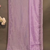 Mauve Organza Saree With Silver Embroidered Butti And Shikargah Border