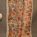 Elegant Cream Printed Saree With Sunflower & Floral Botanical Design In Multiple Colors