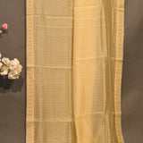 Peach Organza Saree With Scattered Gold Sequin Buttis