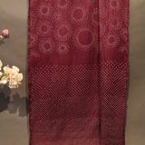 Elegant Traditional Brown Handcrafted Bandhani Saree