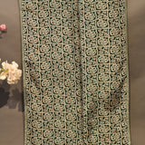 Luxurious Forest Green Designer Saree With Gold Bandhani Tie-Dye Pattern & Embroidered Border