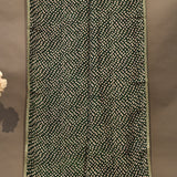 Beautiful Green Designer Blended Silk Saree With All Over Bandhani