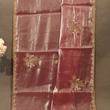 Elegant Mauve Tissue Designer Saree With Embroidery Border