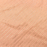 Peach Georgette Saree With Diagonal Gold Sequin Stripes
