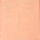Peach Georgette Saree With Diagonal Gold Sequin Stripes