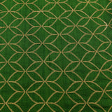 Green Organza Tissue Printed Bandhani Saree With Gold Embroidery Border