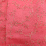 Pink Designer Silk Saree With Gold Jaal Weave And Maroon Contrast Border