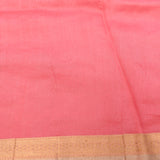 Pink Designer Silk Saree With Gold Jaal Weave And Maroon Contrast Border