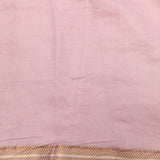 Elegant Lavender Georgette Saree With Gold Embroidered Jaal Design & Woven Border