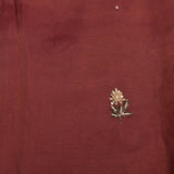 Mauve Organza Tissue Designer Saree With Hand-Embroidered Sequin Border And Floral Buttis