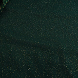Emerald Green Net Designer Saree With Shimmer Highlights And Striped Sequin Border
