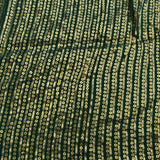 Emerald Green Net Designer Saree With Shimmer Highlights And Striped Sequin Border