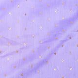 Lavender Organza Kanjivaram Saree With Beaded Floral Vine Embroidery
