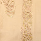 Beige Chanderi Minimal Handcrafted Saree