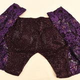 Luxurious Purple Net Saree With Delicate Appliqué Work, Beadwork & Sequin Embellishment