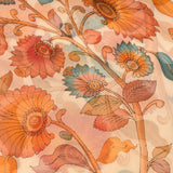 Elegant Cream Printed Saree With Sunflower & Floral Botanical Design In Multiple Colors