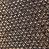 Luxurious Black Net Saree With All-Over Gold Embroidered Floral Design & Sequin Embellishment