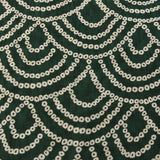 Elegant Forest Green Cotton Designer Saree With White Bandhani Tie-Dye Scalloped Pattern & Gold Embroidered Border