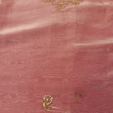 Elegant Mauve Tissue Designer Saree With Embroidery Border