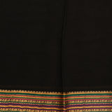 Classic Black Printed Saree With Ikat Geometric Motifs