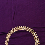 Royal Purple Designer Silk Saree With All Over Embroidery Jaal