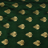 Gorgeous Dark Green Designer Saree With Bandhani Pattern And Embroidery Border