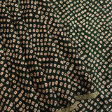 Beautiful Green Designer Blended Silk Saree With All Over Bandhani