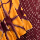 Elegant Traditional Brown Handcrafted Bandhani Saree