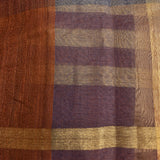 Multicolour Checkered Banarasi Silk Saree With Pink Borde