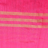 Multicolour Checkered Banarasi Silk Saree With Pink Borde