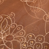 Peach Organza Tissue Designer Saree With Gold Zari Border