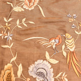Elegant Beige Organza Tissue Saree With Hand-Embroidered Florals, Birds & Botanical Design
