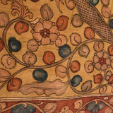 Beige Kalamkari Print Chanderi Saree With Sequin Border